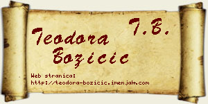 Teodora Božičić vizit kartica